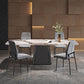 Modern Sintered Stone Table Set of 5/7 with Rectangle Table Dining Set with Fabric Leather Chairs Clearhalo 'Dining Room Sets' 'Dining Tables & Seating' 'dining_room_set' 'furn' 'furn_dining_room_set' 'Furniture' 'furniture_dining_room_set' 'Kitchen & Dining Furniture' 'kitchen&dining_furn' 'kitchen' 1200x1200_bd1a51ba-9269-44d1-8810-7c019a85d26d