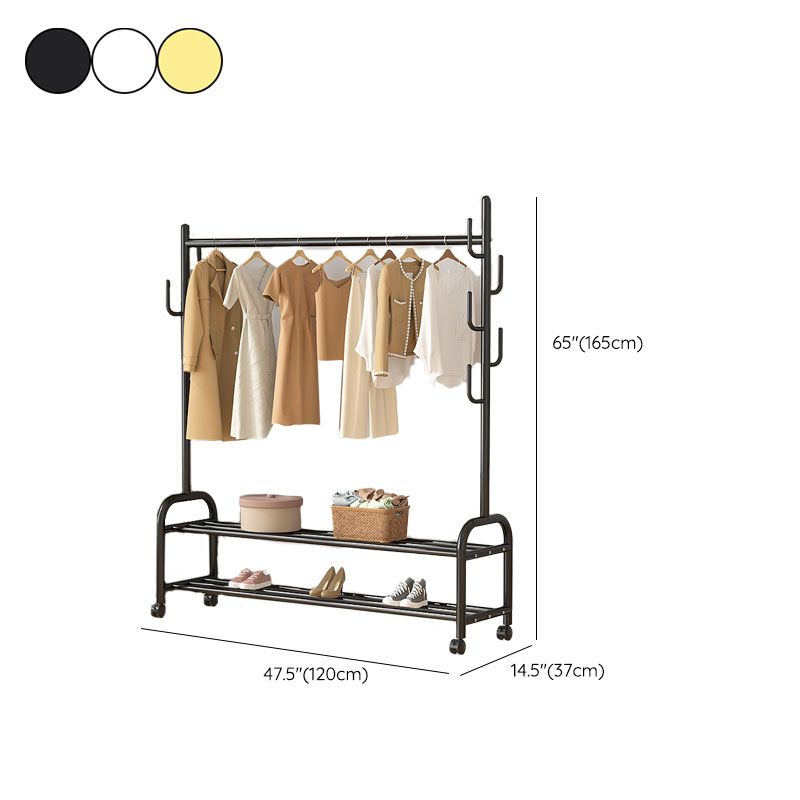 Modern Coat Rack Hanging Rail Storage Shelving and Hooks Coat Hanger Clearhalo 'Entry & Mudroom Furniture' 'furn' 'furn_hall_tree_coat_racks' 'Furniture' 'Hall Trees & Coat Racks' 'hall_tree_coat_racks' 1200x1200_bd1db3f0-af3c-4e7d-bb44-62387707ecfd