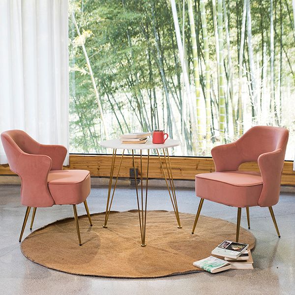 Nordic Metal Dining Room Arm Chairs Open Back Dining Side Chair for Restaurant Clearhalo ' kitchen&dining_furn' 'Dining Chairs' 'Dining Tables & Seating' 'dining_chair' 'furn' 'furn_dining_chair' 'Furniture' 'furniture_dining_chair' 'Kitchen & Dining Furniture' 'kitchen' 1200x1200_bd1db780-45db-48d9-b6c1-d69ff7953d7e