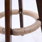 Taburete moderno de respaldo rotatable taburete de barra de madera con cojín de cuero