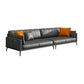 Black Industrial Sofa with Bolster Pillows 31.5"High Square Arm Sofa Clearhalo 'furn' 'furn_sofas' 'Furniture' 'furniture_sofas' 'kitchen' 'kitchen_sofas' 'Living Room Furniture' 'Sofa' 'sofas' 1200x1200_bd202a6b-188e-470a-8d5d-84ff56e043a6