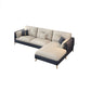 Beige Contemporary Faux Leather Sofa with Recessed Arm 30.7" Clearhalo 'furn' 'furn_sectionals' 'Furniture' 'furniture_sectionals' 'kitchen' 'kitchen_sectionals' 'Living Room Furniture' 'Sectionals' 1200x1200_bd20855f-90ff-4a4a-ae95-9eff3dd8b381