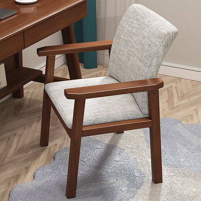 Contemporary Wood Squar Dining Chair Fabric Dining Side Chair for Kitchen Clearhalo ' kitchen&dining_furn' 'Dining Chairs' 'Dining Tables & Seating' 'dining_chair' 'Furniture' 'furniture_dining_chair' 'Kitchen & Dining Furniture' 'kitchen' 1200x1200_bd212180-851c-4d8e-8431-f619af58b497