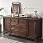 Commode de rangement en bois massif, commode traditionnelle avec tiroirs