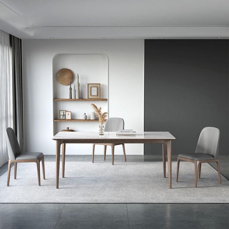 Medieval Modern 4 Legs Dining Table Stone Table for Dining Room Clearhalo 'Dining Tables & Seating' 'Dining Tables' 'dining_table' 'furn' 'furn_dining_table' 'Furniture' 'Kitchen & Dining Furniture' 1200x1200_bd21f071-48fb-4296-8ecc-a1bd62e39de0