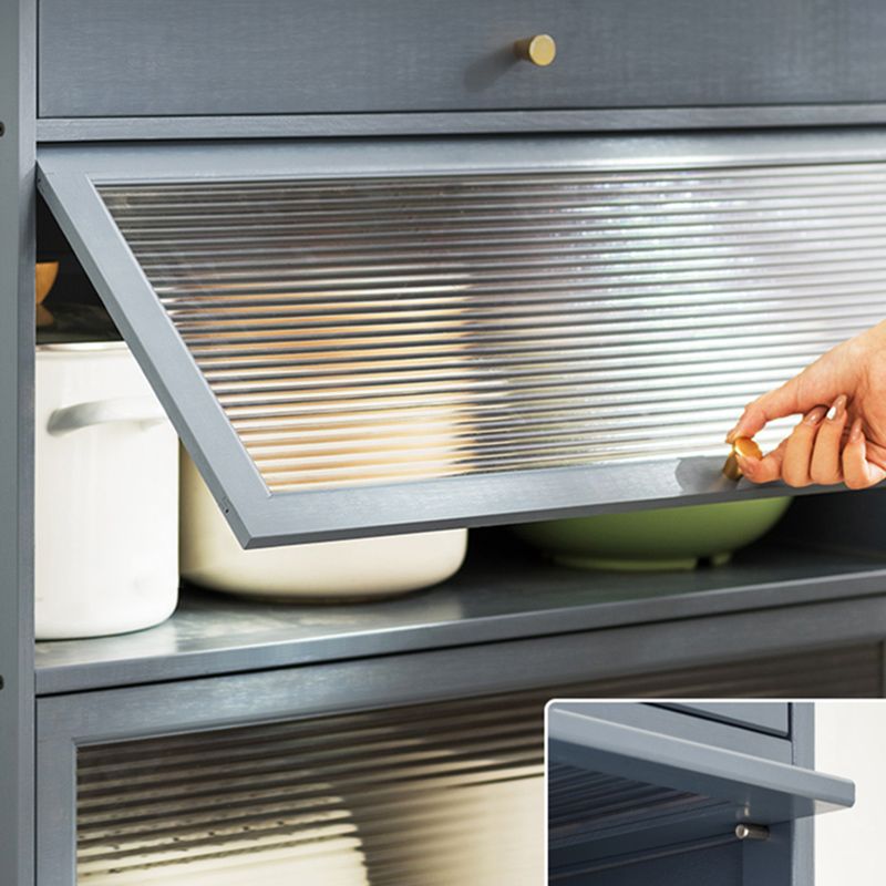 Contemporary Dining Server Grey Bamboo Buffet Server for Living Room Clearhalo 'buffet_sideboard' 'Buffets & Sideboards' 'furn' 'furn_buffet_sideboard' 'Furniture' 'Kitchen & Dining Furniture' 1200x1200_bd22c1c3-2d89-40ec-b44a-ee9650aa6b68