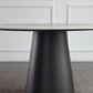 Round Sintered Stone Dining Table Modern Turntable Furniture with Steel Pedestal Base Clearhalo 'Dining Tables & Seating' 'Dining Tables' 'dining_table' 'furn' 'furn_dining_table' 'Furniture' 'Kitchen & Dining Furniture' 1200x1200_bd2444cf-5952-4308-a9d4-494497b1dfdf