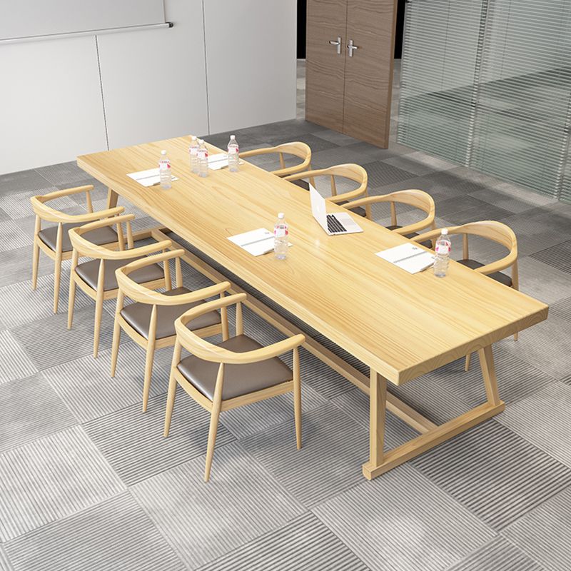Rectangle Trestle Dinner Table Solid Wood Dining Room Collection for Home Clearhalo ' dining_table' 'Dining Tables & Seating' 'Dining Tables' 'furn' 'furn_dining_table' 'Furniture' 'furniture_dining_table' 'Kitchen & Dining Furniture' 'kitchen&dining_furn' 'kitchen' 'kitchen_dining_table' 1200x1200_bd25960f-215c-4fe3-957c-2164df0b5c93