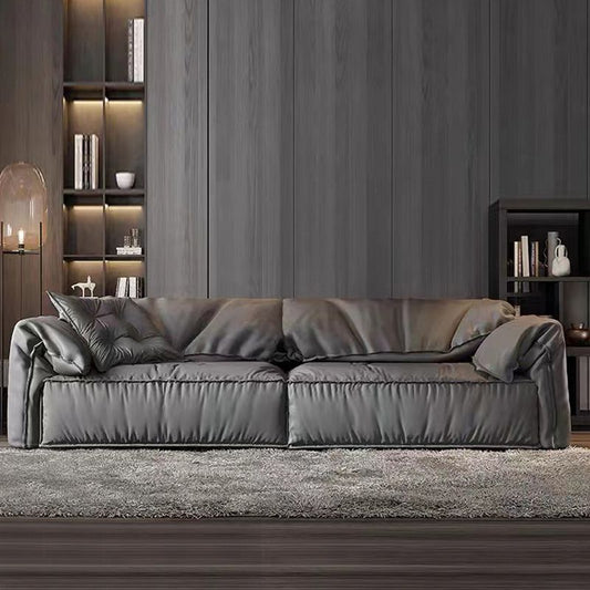 Modern Faux Leather Living Room Pillow Top Arm Sewn Pillow Back Seating Clearhalo 'furn' 'furn_sofas' 'Furniture' 'Living Room Furniture' 'Sofa' 'sofas' 1200x1200_bd25a076-5cbe-4785-b4fd-1bbe3928e8a9