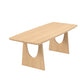 Eigentijdse massief houten top eettafel licht houten afwerking dinette tafel