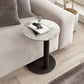 Slate Top Coffee Cocktail Table Modern Round Pedestal Coffee or End Table