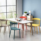 Scandinavian Colorful Windsor Back Side Chair Plastic Dining Armless Chair Clearhalo ' kitchen&dining_furn' 'Dining Chairs' 'Dining Tables & Seating' 'dining_chair' 'furn' 'furn_dining_chair' 'Furniture' 'furniture_dining_chair' 'Kitchen & Dining Furniture' 'kitchen' 1200x1200_bd2a1548-a913-4857-acf7-23824eb86147