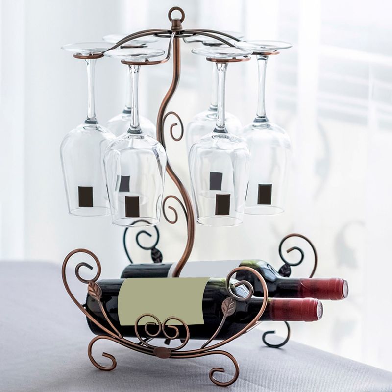 Kit de rejilla de vino de metal para soportes de vinos de encimera con almacenamiento de vino