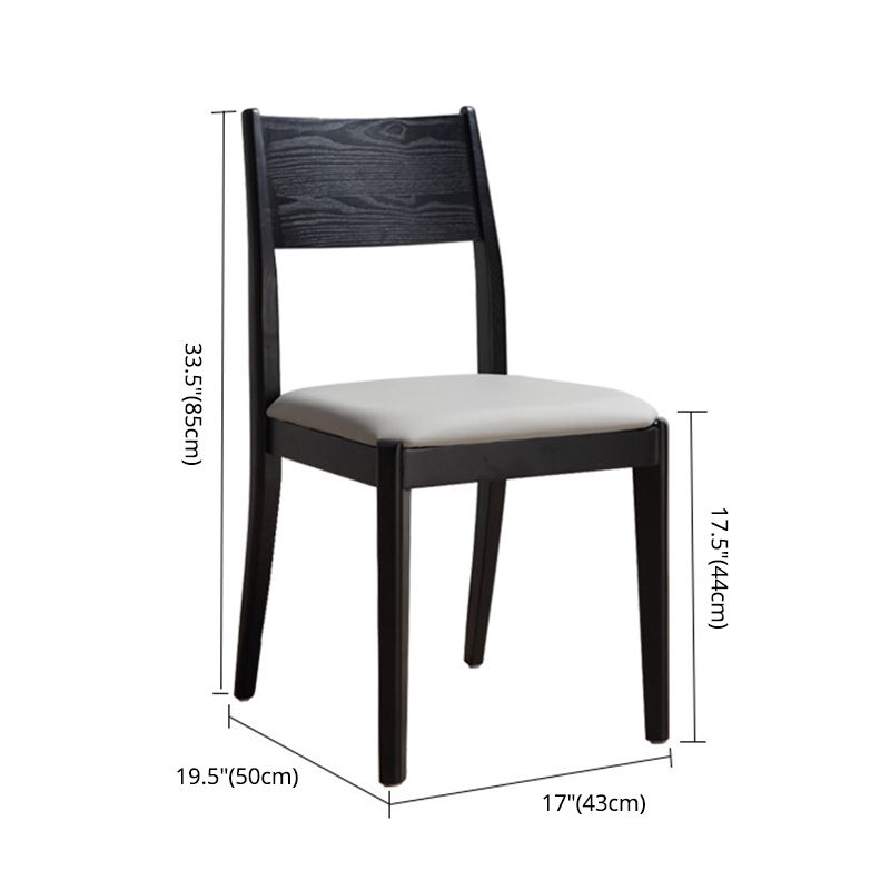 Industrial Dining Chair Open Back Chair with Black Wood Legs for Home Use Clearhalo ' kitchen&dining_furn' 'Dining Chairs' 'Dining Tables & Seating' 'dining_chair' 'furn' 'furn_dining_chair' 'Furniture' 'furniture_dining_chair' 'Kitchen & Dining Furniture' 'kitchen' 1200x1200_bd2c335e-8d71-4aaa-9160-76eed3220009
