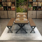 Industrial Style Solid Wood Dining Table Metallic Trestle Base Rectangle Table for Home Clearhalo ' dining_table' 'Dining Tables & Seating' 'Dining Tables' 'furn' 'furn_dining_table' 'Furniture' 'furniture_dining_table' 'Kitchen & Dining Furniture' 'kitchen&dining_furn' 'kitchen' 'kitchen_dining_table' 1200x1200_bd2ca3d0-8748-4c71-821f-7149b9be33ae