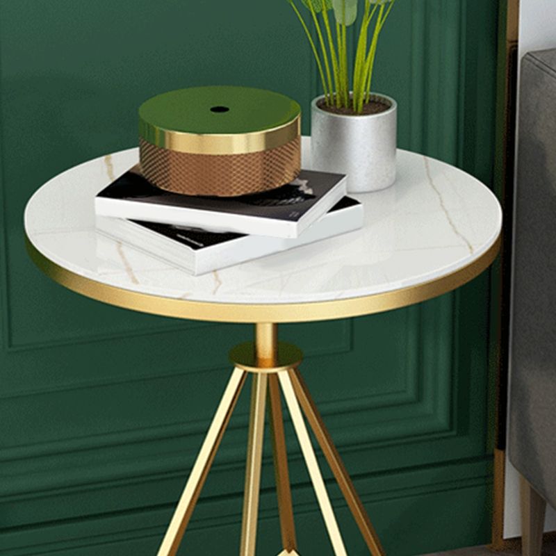 24 pouces H Glam Glam Nightand Metal Round Night Top Night Table