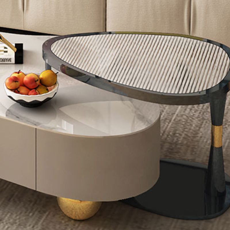 Contemporary Coffee Table Slate Free Form Coffee Cocktail Table Clearhalo 'Coffee & Accent Tables' 'Coffee Tables' 'coffee_tables' 'furn' 'furn_coffee_tables' 'Furniture' 'Living Room Furniture' 1200x1200_bd2e02bf-a50a-4187-a5b2-b7217983e20b