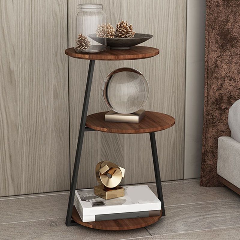 24.4" Tall Scandinavian Style Side End Table Metal Abstract Side Accent Table