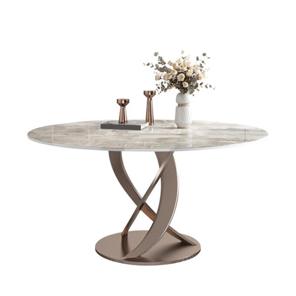 Round Dining Table Traditional Luxury Dining Table with Rose Base Clearhalo 'Dining Tables & Seating' 'Dining Tables' 'dining_table' 'furn' 'furn_dining_table' 'Furniture' 'Kitchen & Dining Furniture' 1200x1200_bd2f8860-0cf2-46b5-8248-fa5438a32a2c