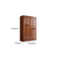 Traditional Walnut Solid Wood Wardrobe Freestanding Wardrobe Armoire with Drawers Clearhalo 'Armoires & Wardrobes' 'armoires_wardrobes' 'Bedroom Furniture' 'furn' 'furn_armoires_wardrobes' 'Furniture' 1200x1200_bd301f4b-23eb-4880-935c-fb373a7b138e