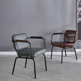 Metal Industrial Dining Room Chair Metallic Finish Parsons Dining Arm Chair Clearhalo ' kitchen&dining_furn' 'Dining Chairs' 'Dining Tables & Seating' 'dining_chair' 'furn' 'furn_dining_chair' 'Furniture' 'furniture_dining_chair' 'Kitchen & Dining Furniture' 'kitchen' 1200x1200_bd309cba-b143-4826-8781-0274d1474dbb