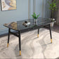 Black Dining Table Rectangle Dining Table for Kitchen Dining Room