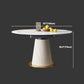 Modern Style Sintered Stone Dining Round Table Set 1/4/5/6/7 Pieces Dining Set
