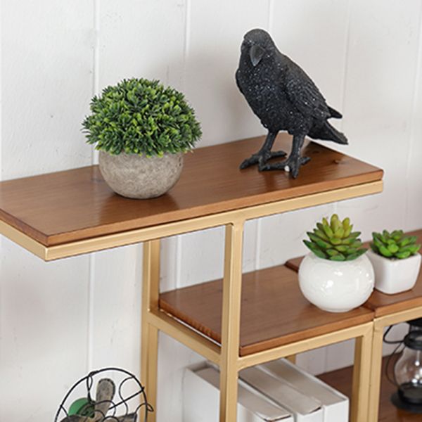 Industrial Floating Shelf Bookcase Metal and Wooden Bookshelf Clearhalo 'Bookcases' 'furn' 'furn_bookcases' 'Furniture' 'Office Furniture' 1200x1200_bd31f03e-da9f-4a6e-b703-afcb32b1e7fe