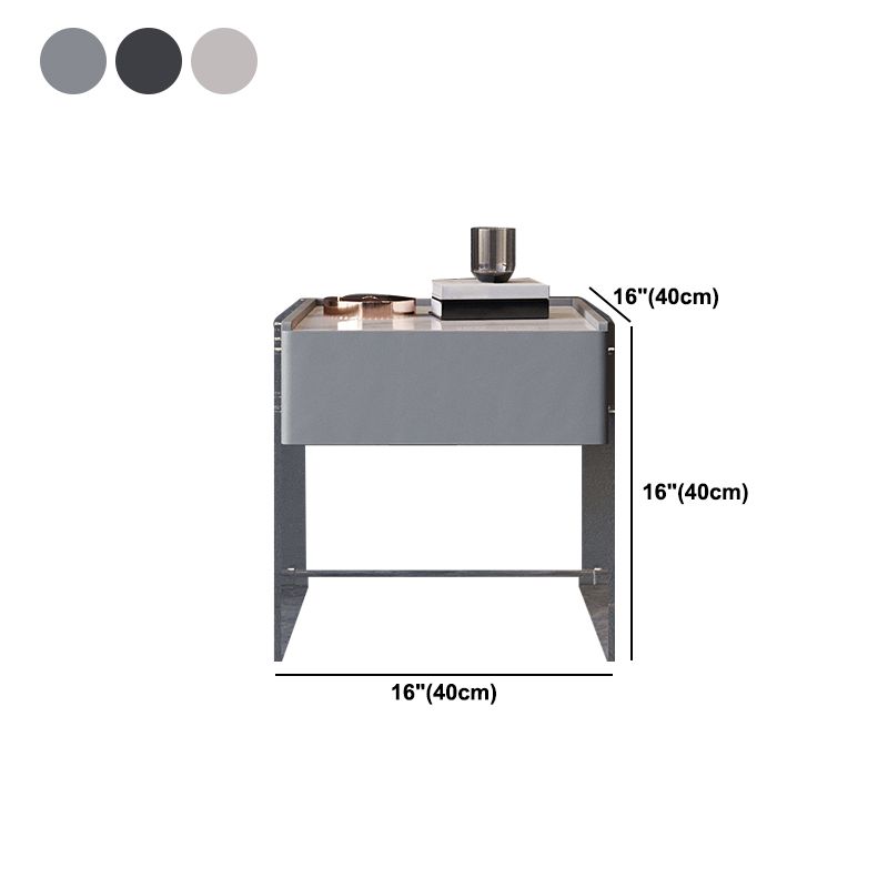 Contemporary Stone Top Nightstand 19.68" Tall 1 - Drawer Nightstand Clearhalo 'Bedroom Furniture' 'furn' 'furn_night_stand' 'Furniture' 'night_stand' 'Nightstands' 1200x1200_bd32a91c-6897-4010-bc09-2b9c3511442f