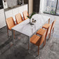 Minimalist Style Dining Room Set Sintered Stone Top Dinette Set with Metal 4 Legs Base Clearhalo 'Dining Room Sets' 'Dining Tables & Seating' 'dining_room_set' 'furn' 'furn_dining_room_set' 'Furniture' 'furniture_dining_room_set' 'Kitchen & Dining Furniture' 'kitchen&dining_furn' 'kitchen' 1200x1200_bd33ef43-1d14-47d5-b6c9-4d85c673ac38