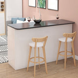 Mesa de bar rectangular mesa de comedor de madera para sala de estar de cocina