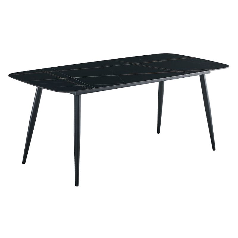 Sintered Stone Dining Table Simple Style 4 Legs Base Rectangle Table for Home Clearhalo ' dining_table' 'Dining Tables & Seating' 'Dining Tables' 'furn' 'furn_dining_table' 'Furniture' 'furniture_dining_table' 'Kitchen & Dining Furniture' 'kitchen&dining_furn' 'kitchen' 'kitchen_dining_table' 1200x1200_bd34c8ec-7b39-42cc-8499-5a7150e33745