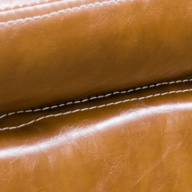 Sofá glamorosa con 2 almohadas Sala de estar de cuero de brazo cuadrado