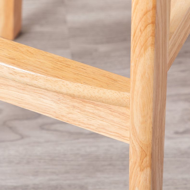 Sgabelli da bar in legno massiccio industriale PU Schibelli in pelle con parte bassa