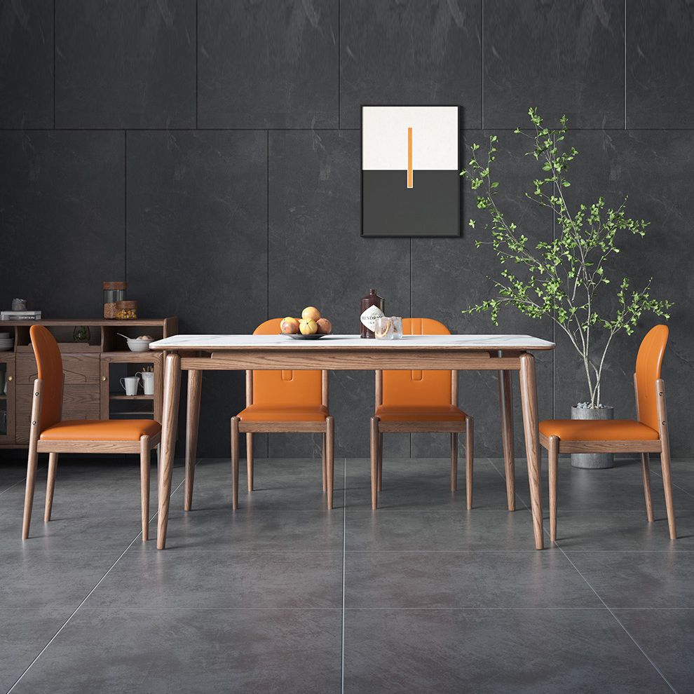 Modern Kitchen Dining Room Set with Sintered Stone Top and Solid Wood Base Dining Furniture Clearhalo 'Dining Room Sets' 'Dining Tables & Seating' 'dining_room_set' 'furn' 'furn_dining_room_set' 'Furniture' 'furniture_dining_room_set' 'Kitchen & Dining Furniture' 'kitchen&dining_furn' 'kitchen' 1200x1200_bd36e972-bda2-4f04-9cd4-f2b8a71f0b69