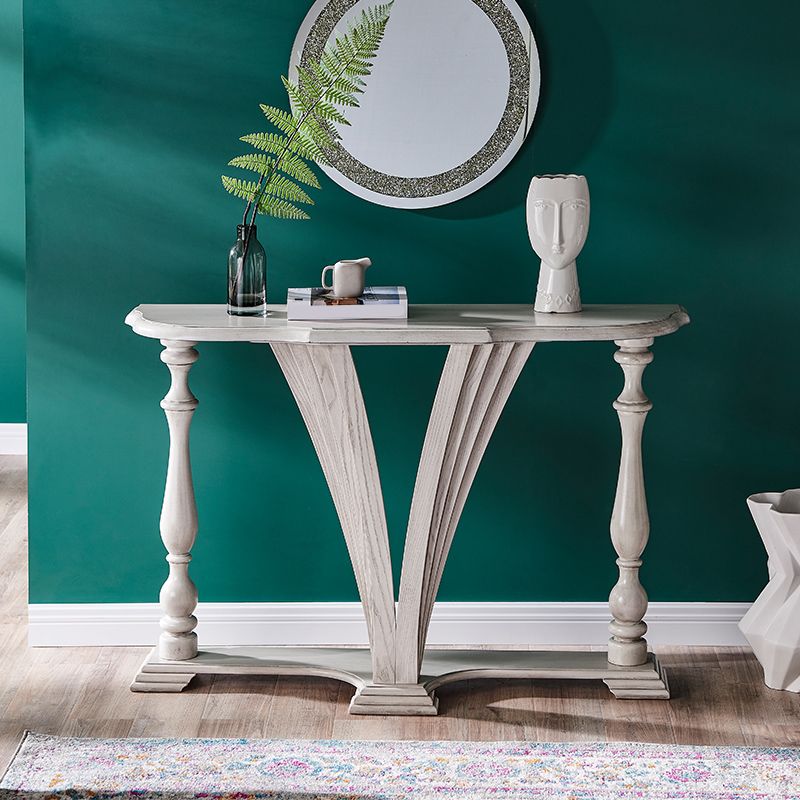 Tavolo da console in legno di gomma vittoriana Tavolo da divano console a forma gratuita per Hall