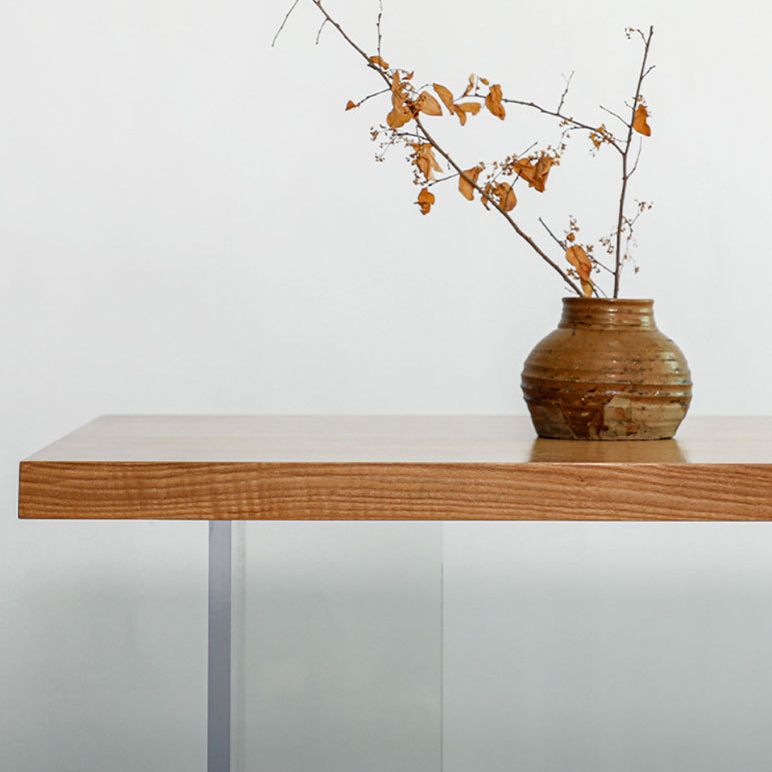 Holz Top Esstisch Set mit Acrylbasi