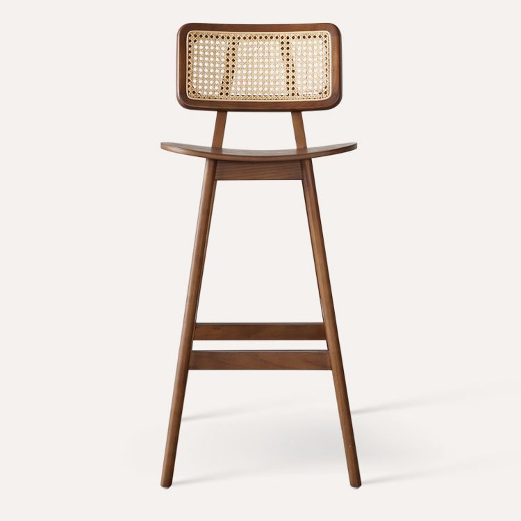 ブリストルのためのソリッドウッドバースツールモダンバックレストカウンタースツール