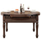 Mid-Century Modern Round Kitchen Dinner Table Solid Wood 4 Legs Dining Table