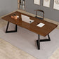 Rectangle Double Pedestal Industrial Dining Table Wood Color Fixed Table of Solid Wood Clearhalo ' dining_table' 'Dining Tables & Seating' 'Dining Tables' 'furn' 'furn_dining_table' 'Furniture' 'furniture_dining_table' 'Kitchen & Dining Furniture' 'kitchen&dining_furn' 'kitchen' 'kitchen_dining_table' 1200x1200_bd3a4191-2fbc-455c-9d59-6fcc3366e9b8