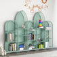Modern Metal Bookcase Standard Closed Back Vertical Bookshelf for Home