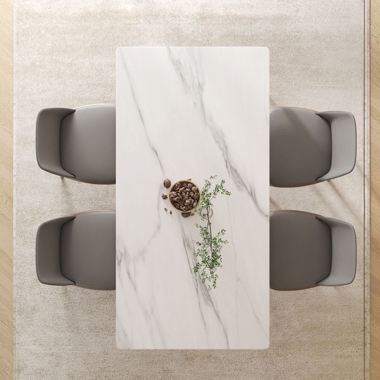 Modern 1/4/5/6/7 Pieces Dining Set Sintered Stone Dining Table Set with Wood Legs for Home Clearhalo 'Dining Room Sets' 'Dining Tables & Seating' 'dining_room_set' 'furn' 'furn_dining_room_set' 'Furniture' 'furniture_dining_room_set' 'Kitchen & Dining Furniture' 'kitchen&dining_furn' 'kitchen' 1200x1200_bd3b4041-b234-435e-ad2d-e8787600ebee