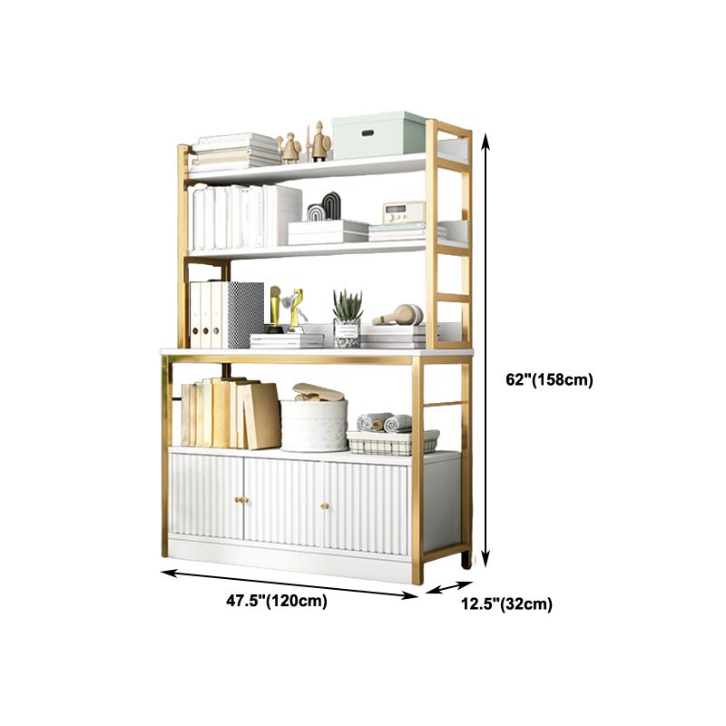 Modern Metal Book Shelf Home Open Back Bookcase with Shelves Clearhalo 'Bookcases' 'furn' 'furn_bookcases' 'Furniture' 'Office Furniture' 1200x1200_bd3b5370-aeda-483e-b024-5ba167097feb