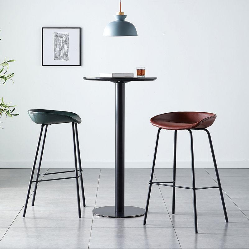 Industrial Metal Distressed Barstool Indoor Tall Stool with Leather Seat Clearhalo 'Bar Furniture' 'Bar Stools' 'bar_stools' 'furn' 'furn_bar_stools' 'furniture_bar_stools' 'Kitchen & Dining Furniture' 'kitchen&dining_furn' 'kitchen' 'kitchen_furn' Furniture' 1200x1200_bd3c32e5-edb0-4b3d-b935-41d6cbe5c132