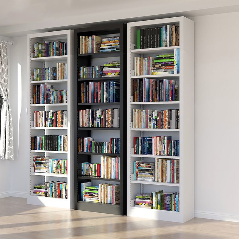 Rectangle Etagere Bookshelf Modern Metal Open Bookcase with Shelves