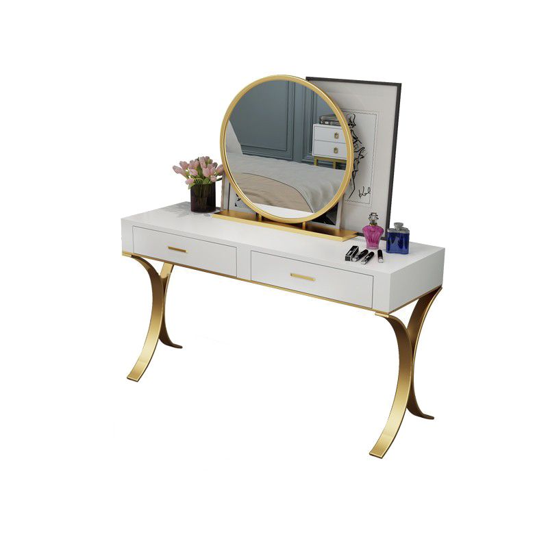 15.74" Wide Bedroom Dressing Table in White Make-up Vanity with 4 Drawers