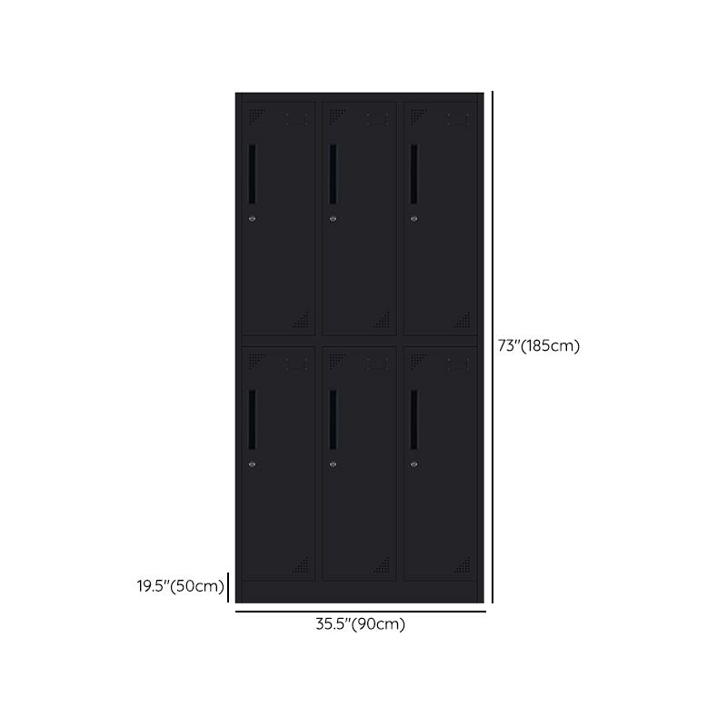 Black Steel Wardrobe with Hinged Door Industrial Storage Cabinet for Bathroom Clearhalo 'Armoires & Wardrobes' 'armoires_wardrobes' 'Bedroom Furniture' 'furn' 'furn_armoires_wardrobes' 'Furniture' 1200x1200_bd3e7289-7d23-4184-b10e-c8dad9c25da9