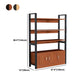 Industrial Etagere Bookshelf Steel Frame Manufactured Wood Shelf Bookshelf with Door Clearhalo 'Bookcases' 'furn' 'furn_bookcases' 'Furniture' 'furniture_bookcases' 'kitchen' 'kitchen_bookcases' 'Living Room Furniture' 'Office Furniture' 1200x1200_bd3ee0de-5591-4480-8fff-7604612f3ea2