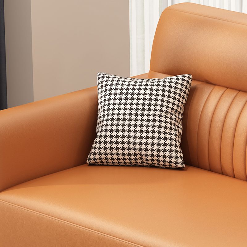 Modern Faux Leather Square Arm Standard Sofa with Storage Bag for Living Room Clearhalo 'furn' 'furn_sofas' 'Furniture' 'furniture_sofas' 'kitchen' 'kitchen_sofas' 'Living Room Furniture' 'Sofa' 'sofas' 1200x1200_bd3f43f3-2606-44b6-8a0b-46c1b491f589