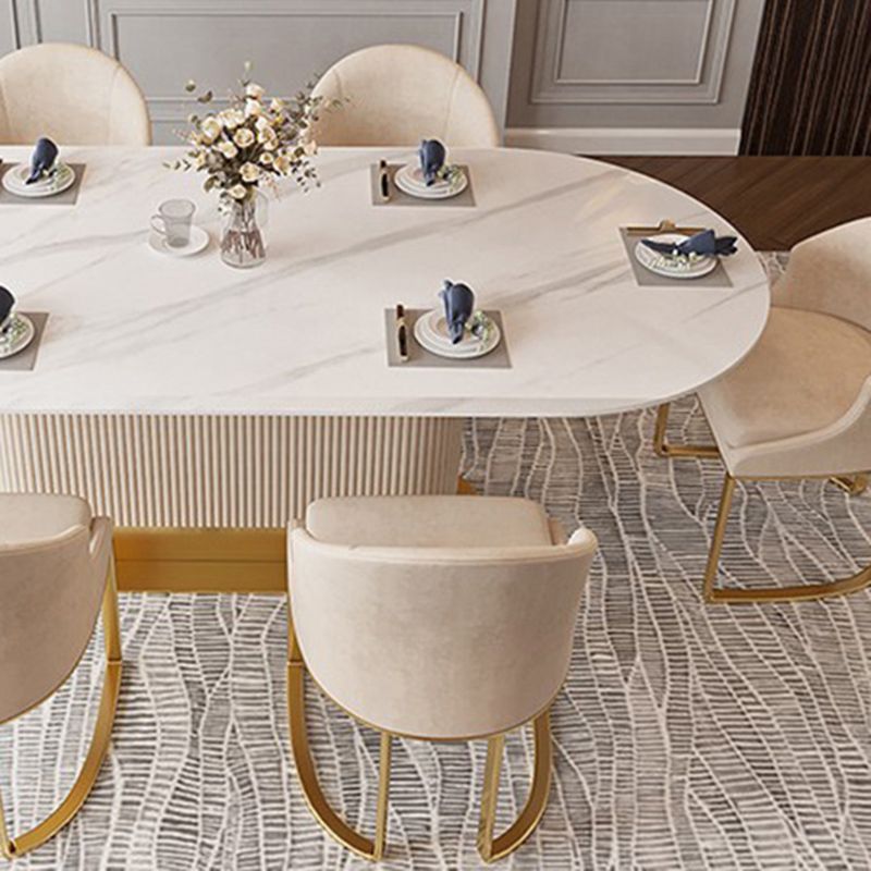 Nordic 1/4/5/7 Pieces Dining Set Stone Dining Table for Dining Room Clearhalo 'Dining Room Sets' 'Dining Tables & Seating' 'dining_room_set' 'furn' 'furn_dining_room_set' 'Furniture' 'Kitchen & Dining Furniture' 1200x1200_bd40407d-d12f-49bb-9a3c-8e75842efea7